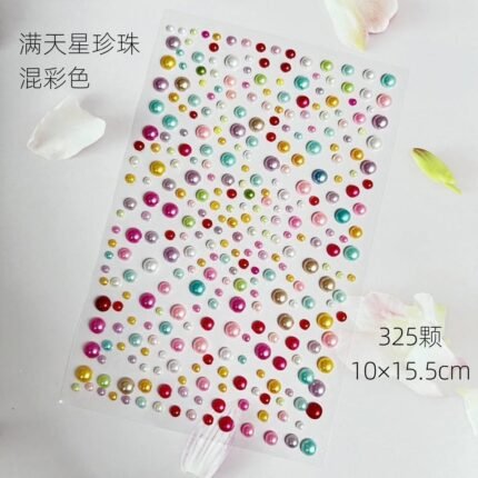 Multicolour Pearl Hair Sticker(big)