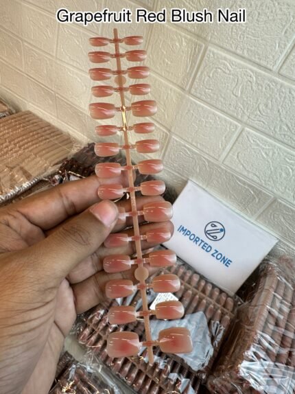 Grapefruit Red Blush Nail