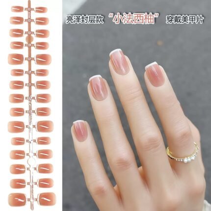 French grapefruit cat eye nail
