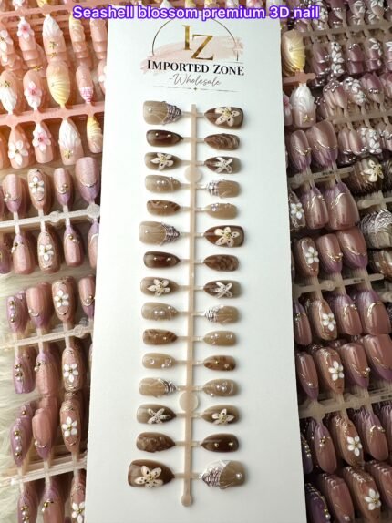 Seashell blossom premium 3D nail