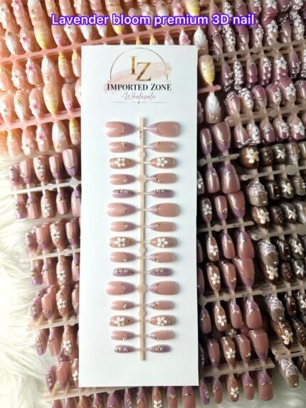 Lavender bloom premium 3D nail