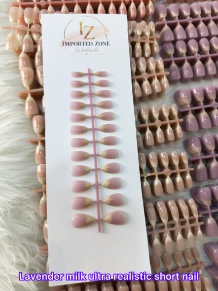 Lavender milk ultra realistic short nail